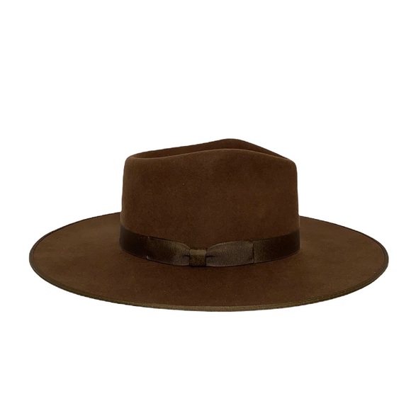 Lack Of Color Wide Brim Fedora in Dark Brown main image 8